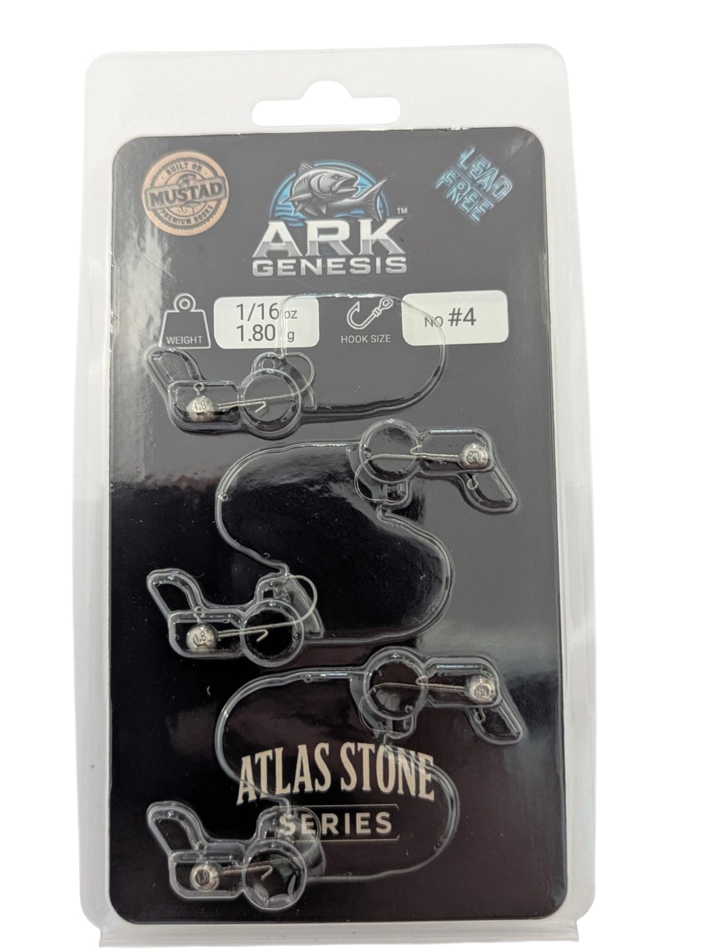 Atlas Stone Jig Heads - 1/16oz (1.8g) (BKK Hooks) - 5 Pack
