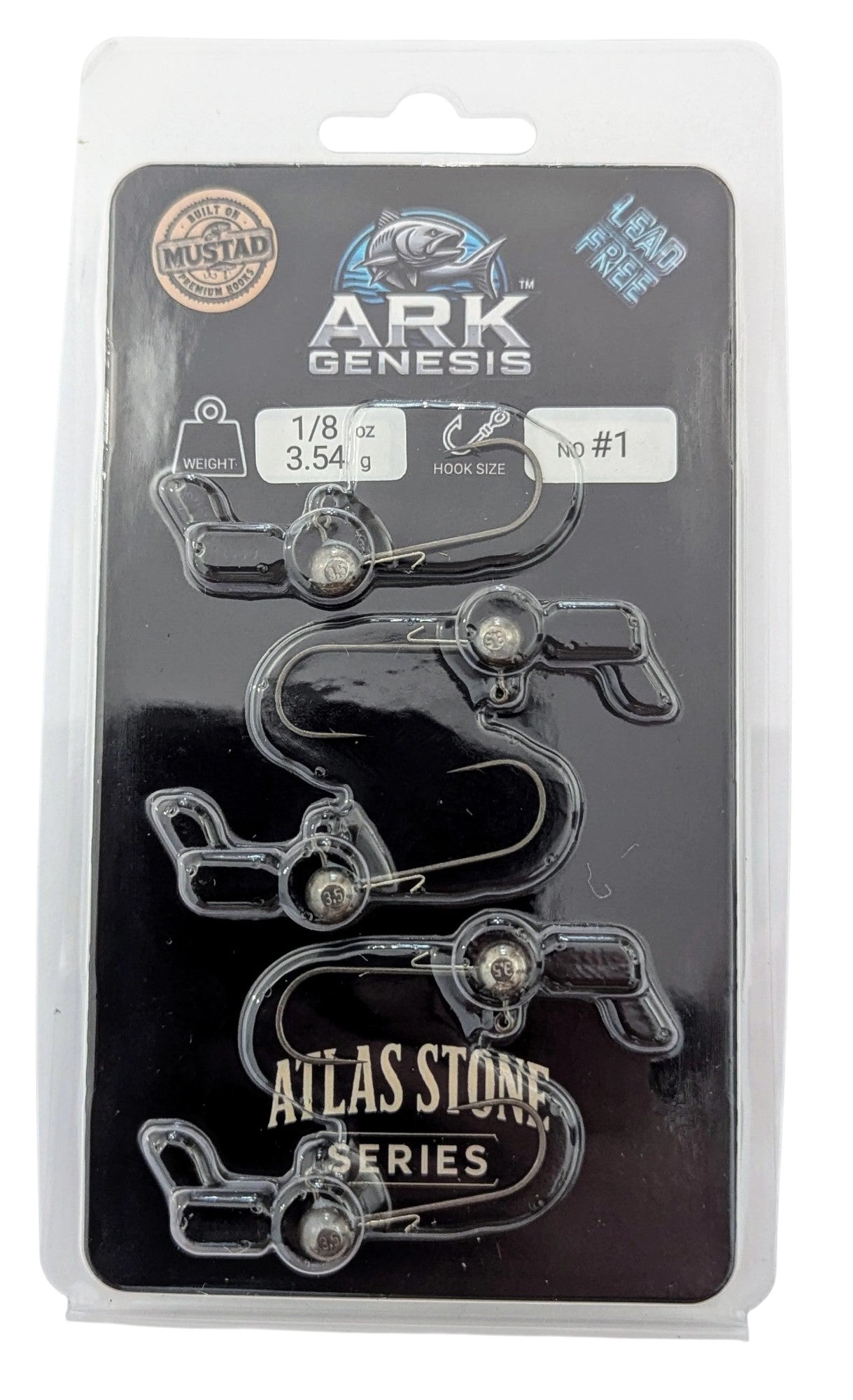 Atlas Stone Jig Heads - 1/8oz (3.5g) (BKK Hooks) - 5 Pack