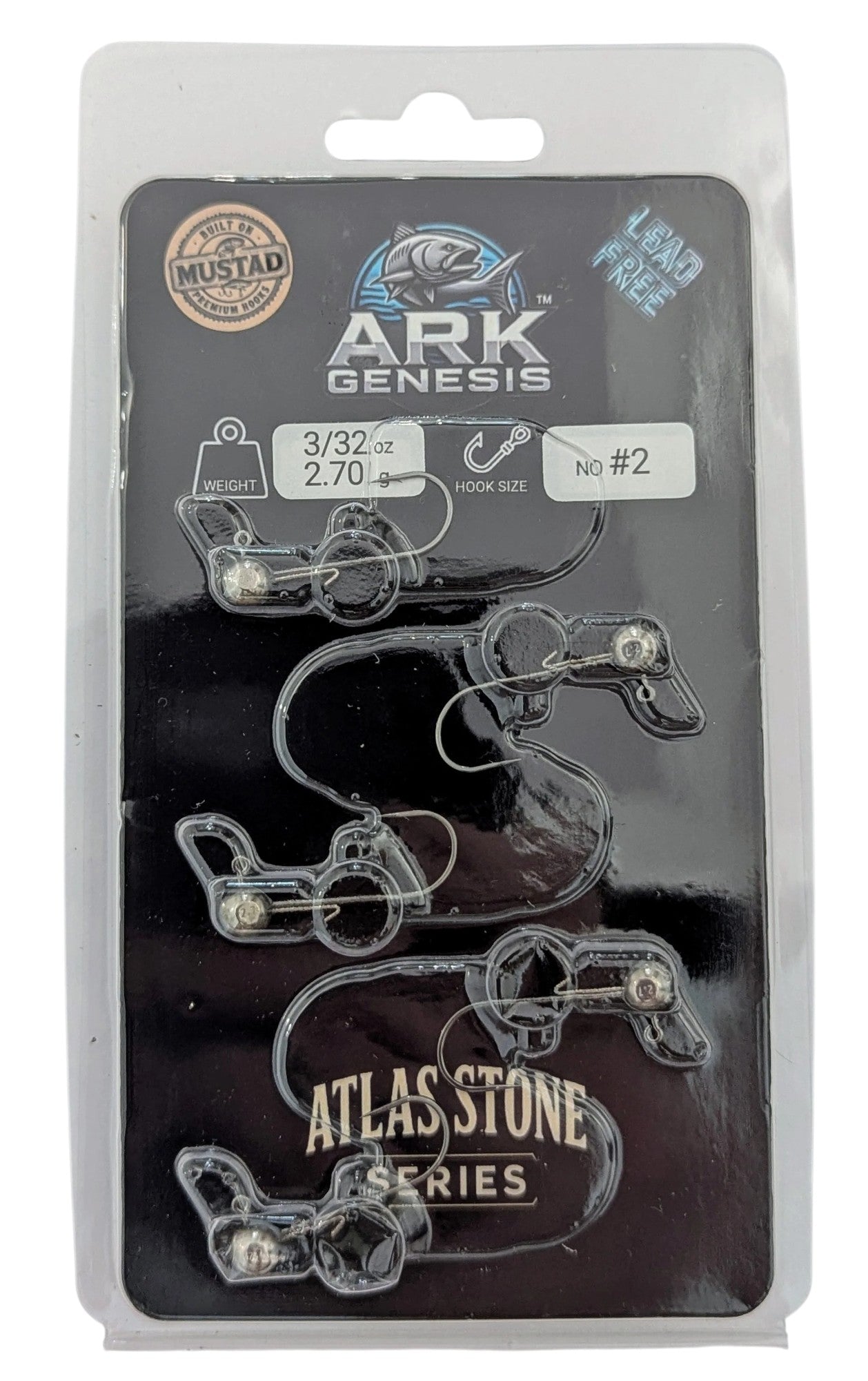 Atlas Stone Jig Heads - 3/32oz (2.7g) (BKK Hooks) - 5 Pack