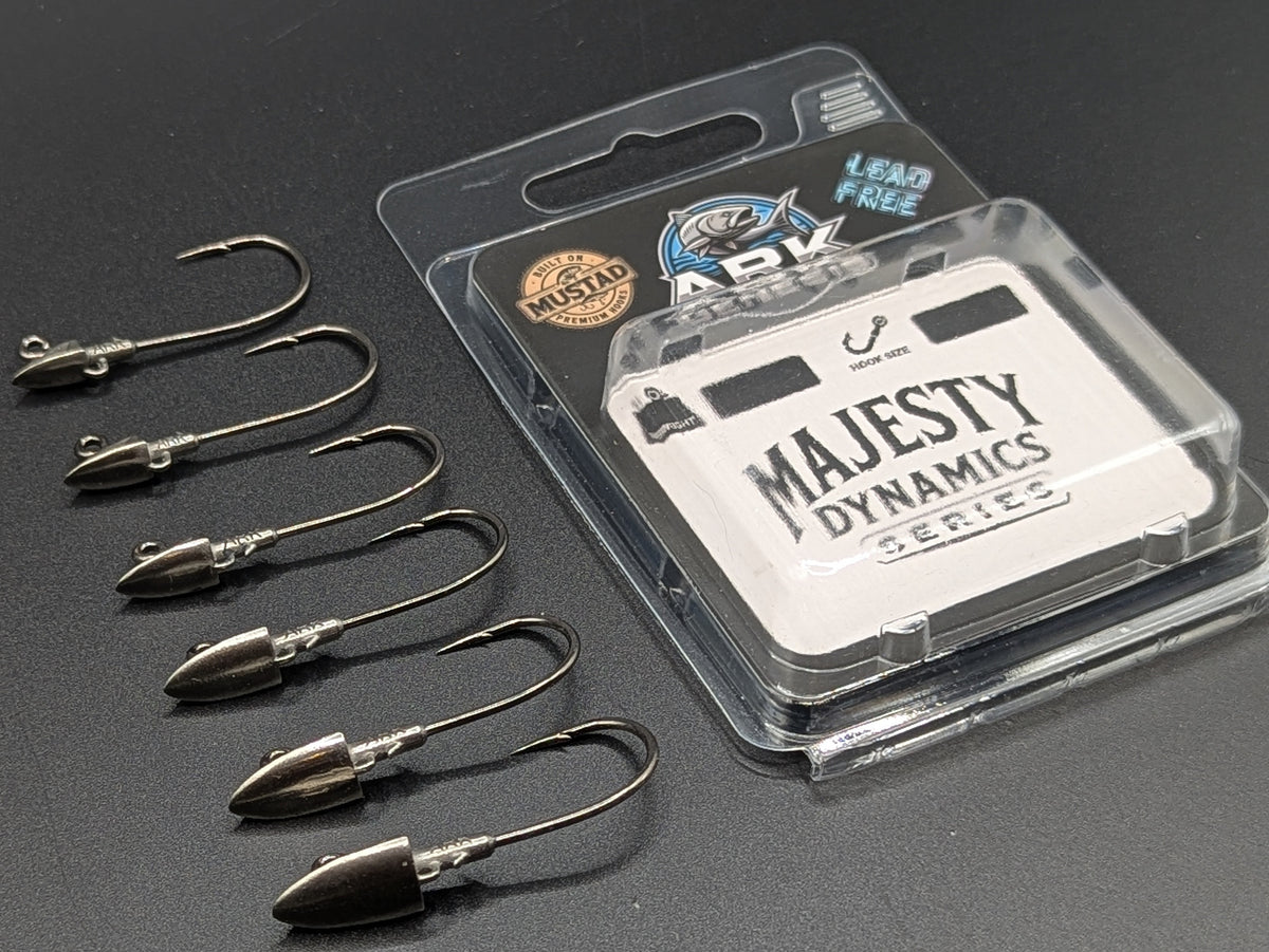 Majesty Dynamics Ecoryllium™ Jig Heads - 1/12oz (2.4g) (Mustad Hooks) - 5 Pack