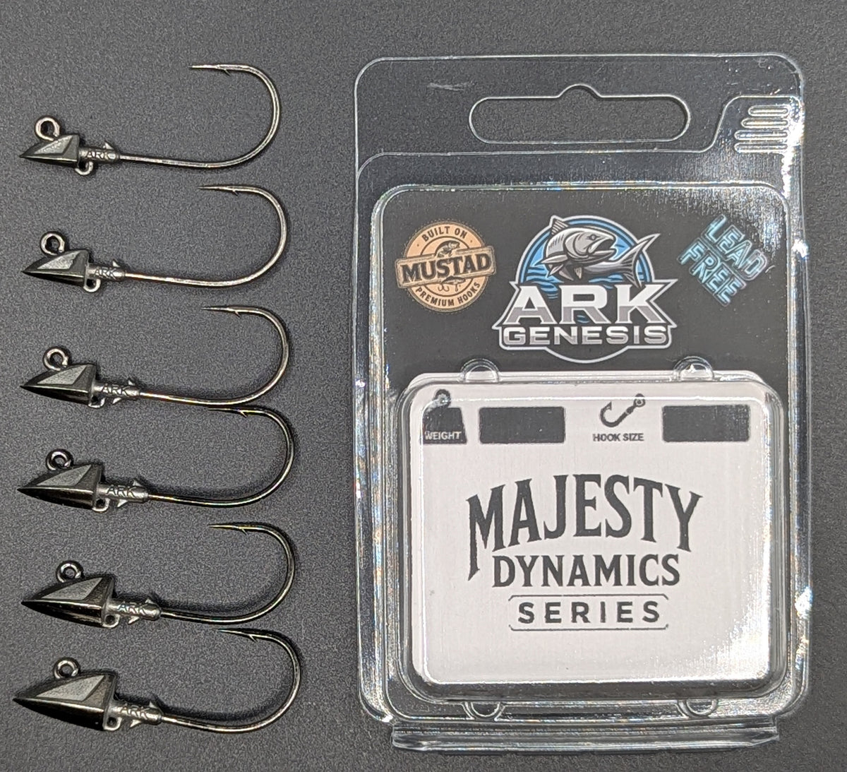 Majesty Dynamics Ecoryllium™ Jig Heads - 1/12oz (2.4g) (Mustad Hooks) - 5 Pack