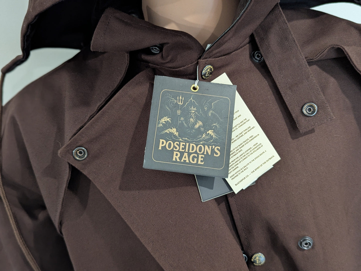 Ironbark Ranger - Long Coat - Oilskin - Dark Brown (Poseidons Rage Edition - Blackspur Collaboration)
