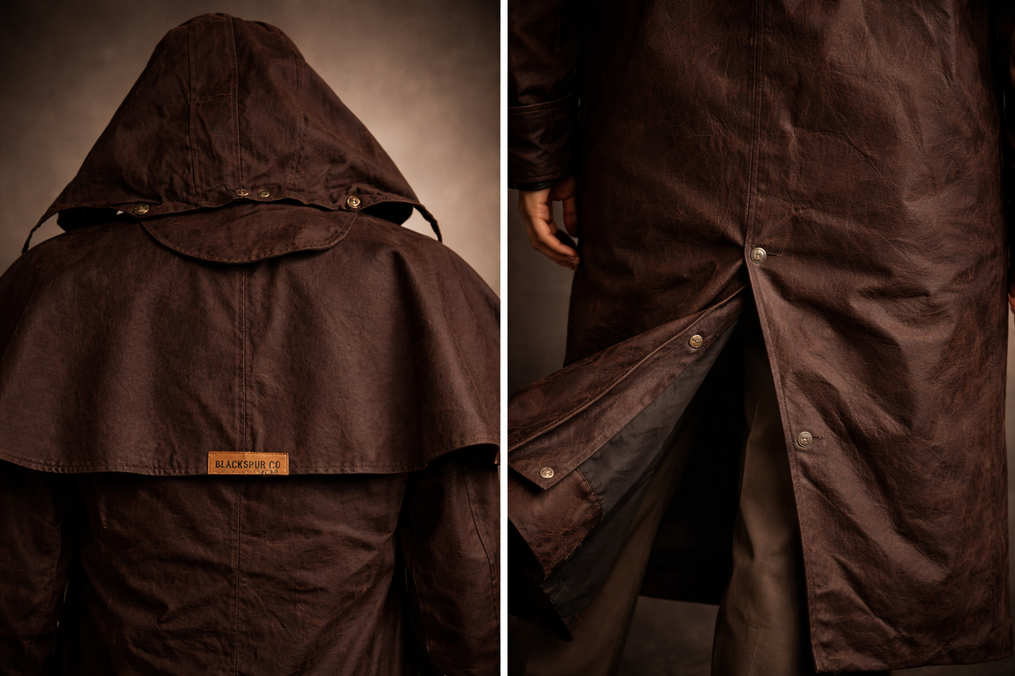 Ironbark Ranger - Long Coat - Oilskin - Dark Brown (Poseidons Rage Edition - Blackspur Collaboration)