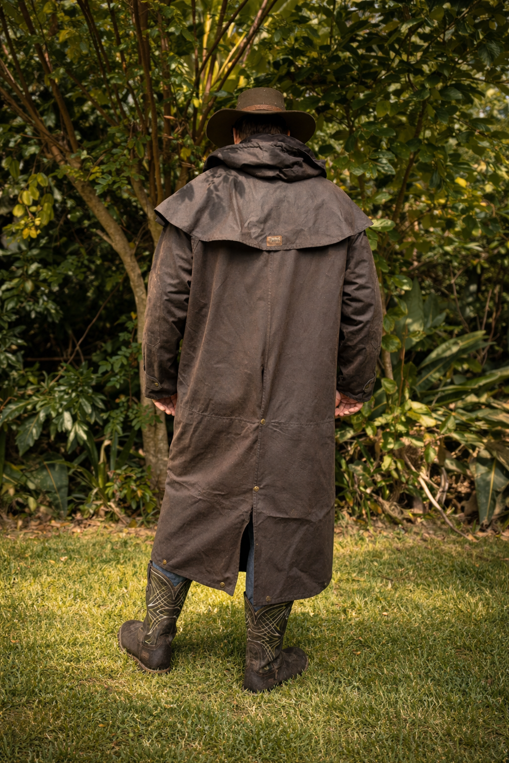 Ironbark Ranger - Long Coat - Oilskin - Dark Brown (Poseidons Rage Edition - Blackspur Collaboration)